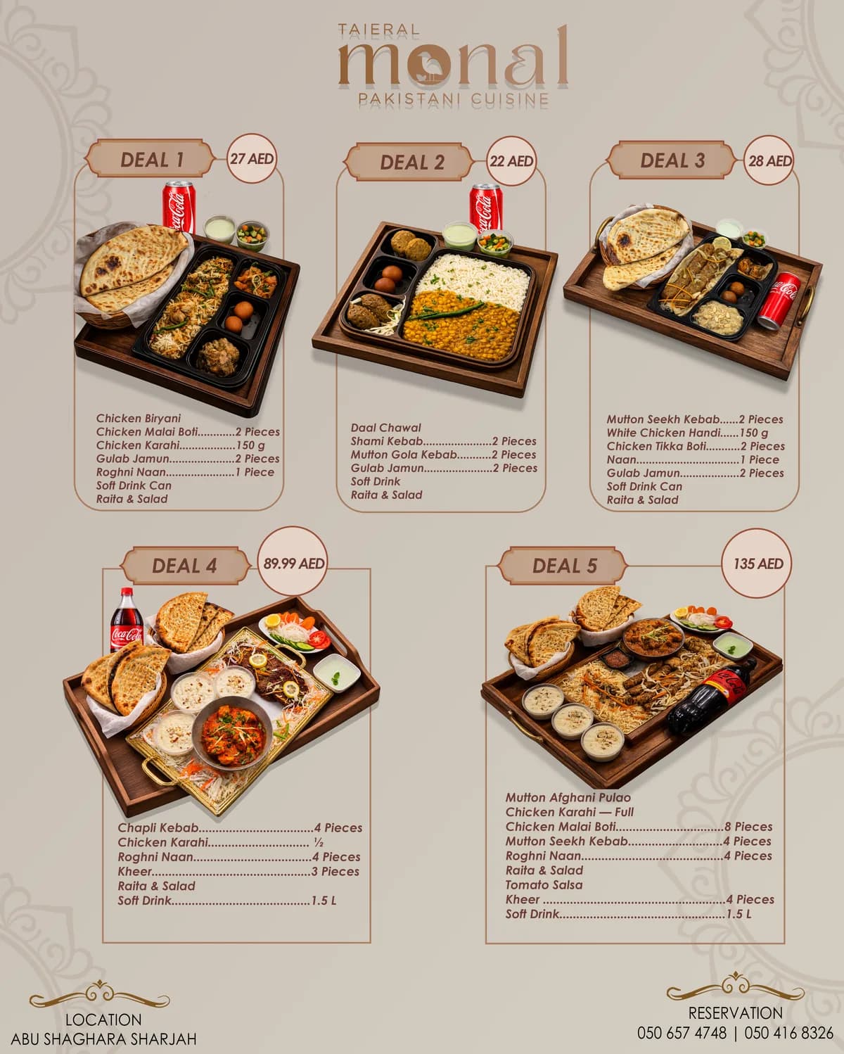 Meal Deals in Sharjah: Every Combo and Tray, With Prices, Taier Al Monal, Abu Shaghara, Sharjah